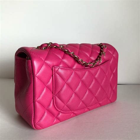 mini pink Chanel bag